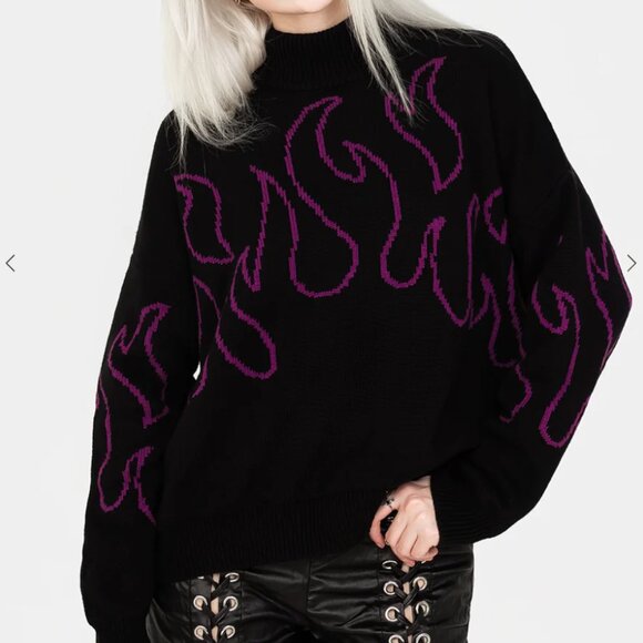 Disturbia Purple Blaze Sweater - Picture 1 of 2